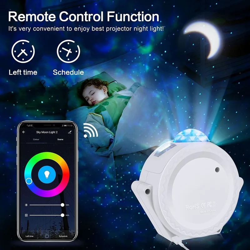 Stary Sky проектор ночной Светильник СВЕТОДИОДНЫЙ лунный Звездный Туманность
