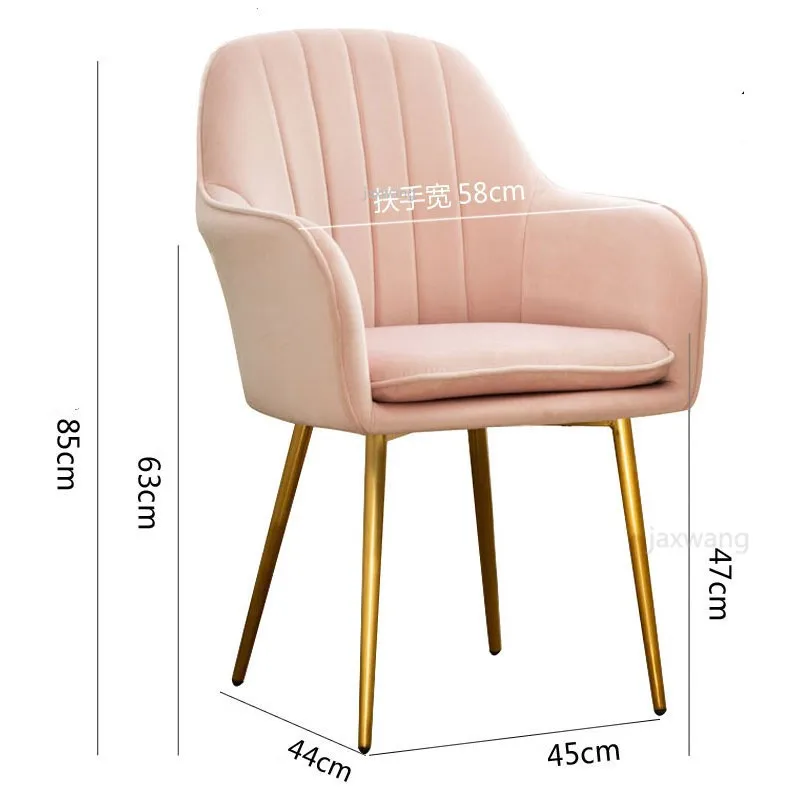 

Nordic Dining Chair Net Red Chair Makeup Chair Manicure Chair Dining Chair Lazy Leisure Chair Dressing Table Armchair Chairs