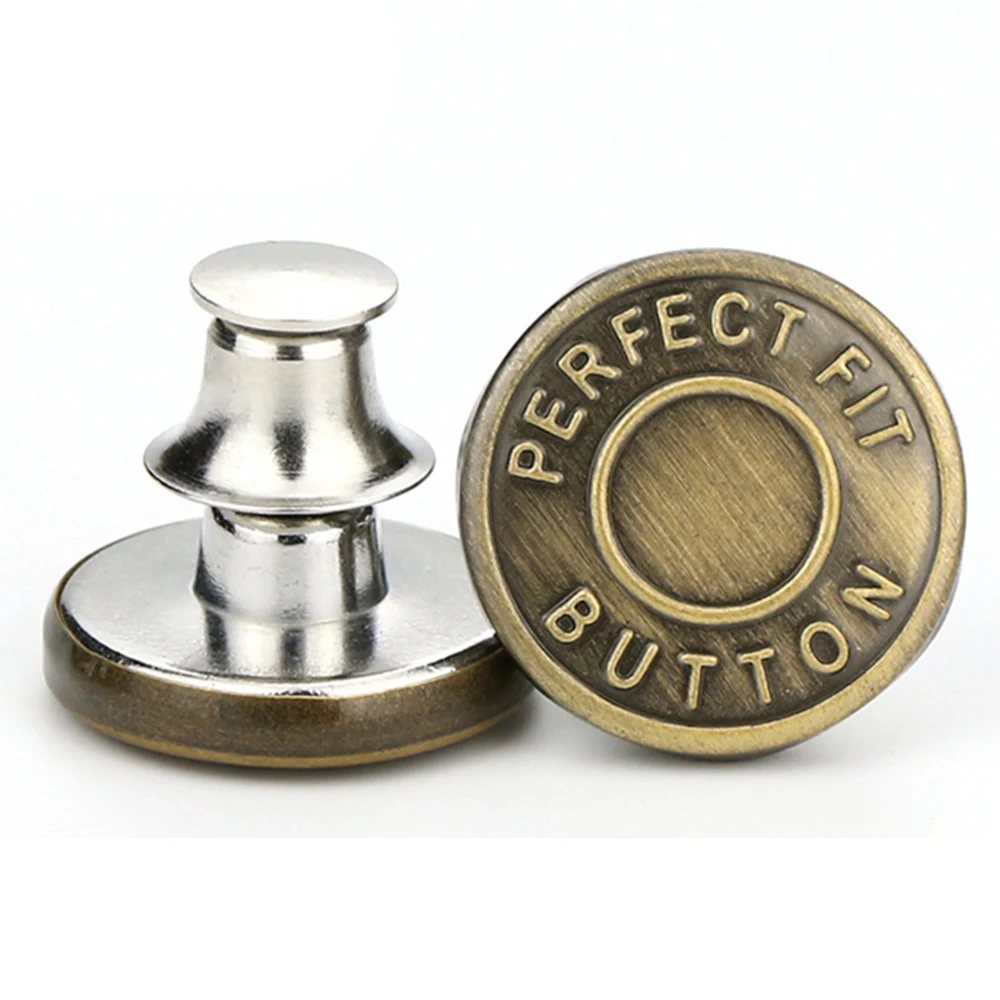 

Button Pins Snap Fastener Metal Buttons For Clothing Jeans Perfect Fit Adjust Button Self Increase Reduce Waist Free Nail Sew