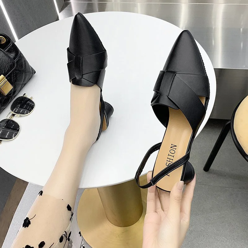 

Retro Woman Shoes Black Platform Sandals Block Heels Med 2021 Summer Suit Female Beige Original Espadrilles Chunky Medium New Po