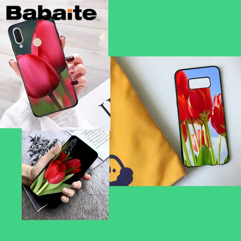 

Babaite Tulip flower Phone Case for samsungaNote10lite A81 01 11 31 huaweihonor8A 9X redmi9 note9 8A oppoReno2 3pro ace