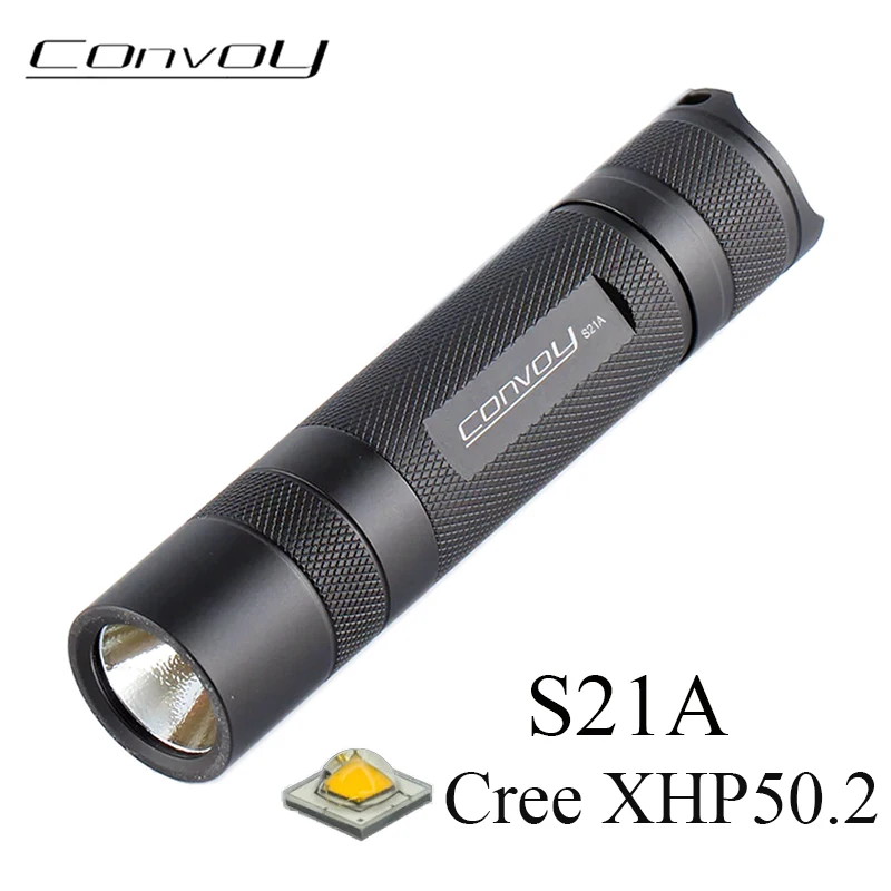 

Flashlight Convoy S21A with Cree XHP50.2 Linterna Led S2+ Plus 21700 Edition Torch 2400lm Camping Fishing Work Black Flash Light