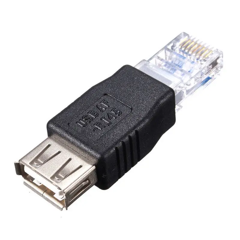 2019 Professional 2pcs/set Network Adapters RJ45 To USB Female Ethernet Converter Plug Connector |