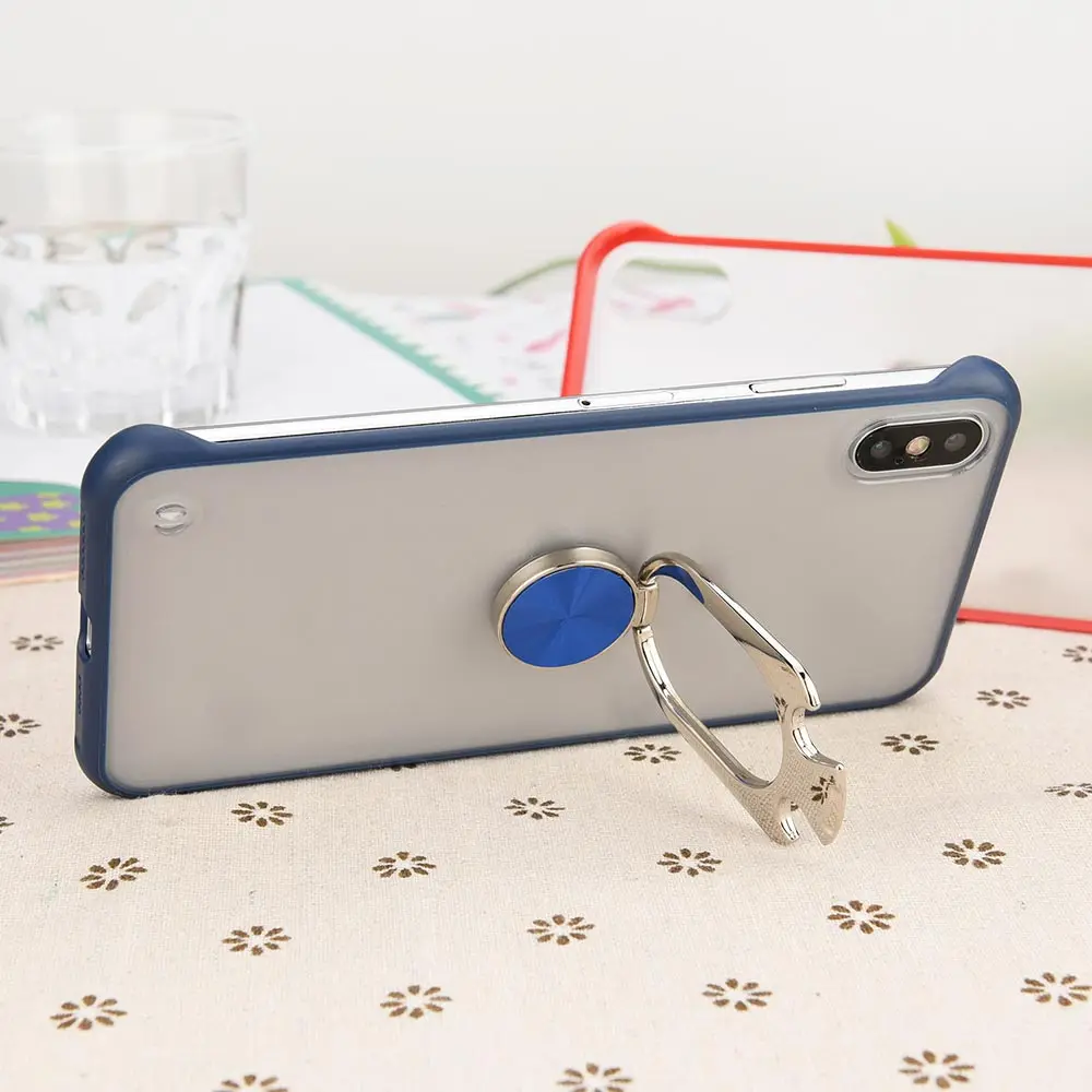 Bottle Opener Ring Stand Holder Case For iPhone X XR XS MAX 7 8 6 6S Plus Luxury Frameless Transparent Matte Hard Phone |