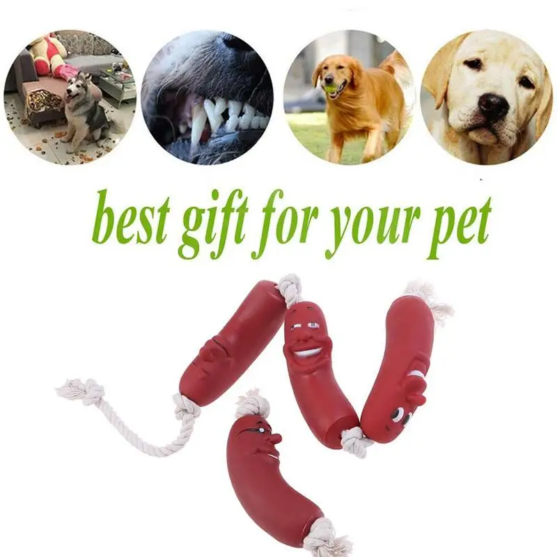 

Funny pet dog toys sausage squeaky toys for pets healthy latex dog toys for dog wholsale pet toys pet supplies