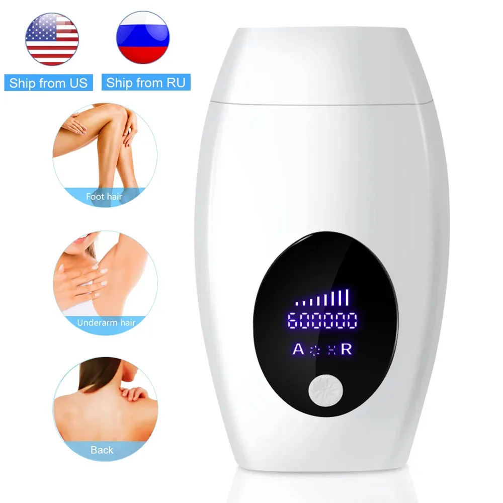 

600000 flash professional permanent IPL Laser Depilator LCD home use devices Photoepilator women painless hair remover GH7