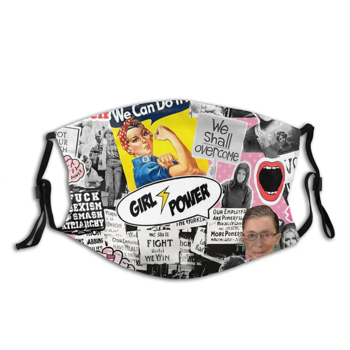 Женский коллаж Феминистская девушка мощность Фрида моющаяся маска для лица с
