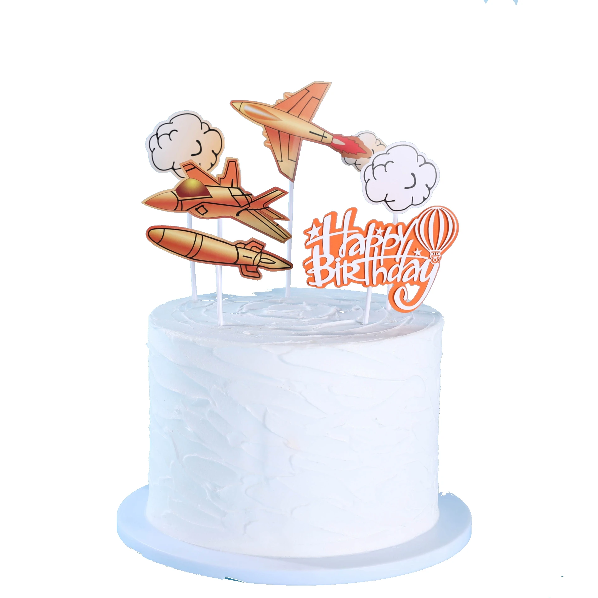 Воздушный шар в виде синего облака самолета с надписью на день рождения Детская