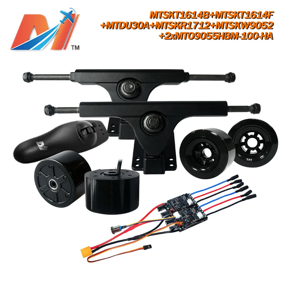 Maytech 9055 двойной мотор Hub для электрического Лонгборда с 2 шт. 90 мм колесо 30A ESC PWM