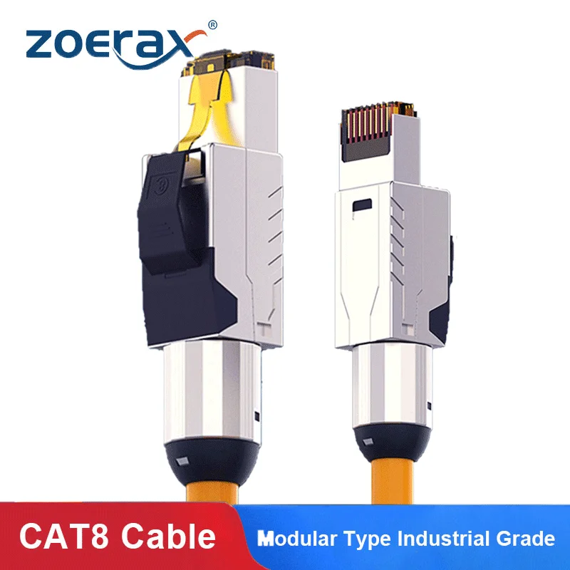 Zoerax Cat8 Ethernet Patch Cable S/FTP 22AWG Screened Solid | 2000Mhz (2Ghz) up to 40Gbps Future 5th-Gen LAN Компьютеры и офис