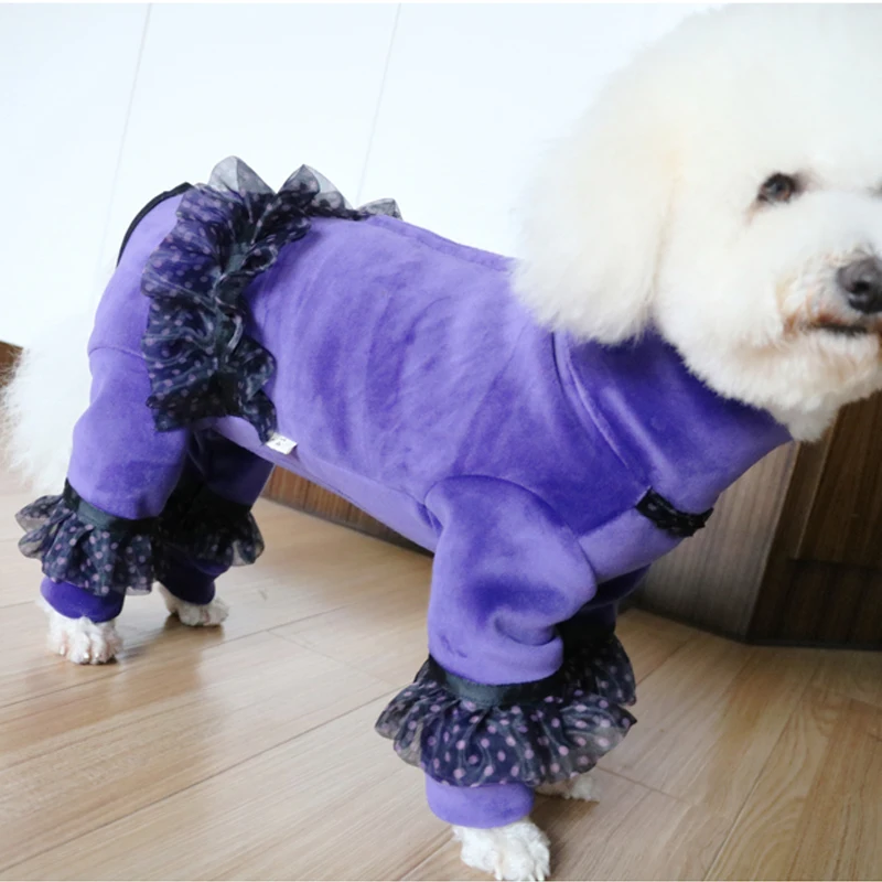

Pet Winter Fashion Puppy Clothes Dog Outerwear For Small Medium Dog Warm Jumpsuit Coat Soft Velvet Puppy Hoodies Chihuahua