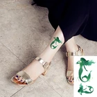 Водостойкая Временная тату-наклейка, Русалка, рыбий хвост, маленькие художественные наклейки флэш-тату, искусственная тату для женщин, девочек, детей