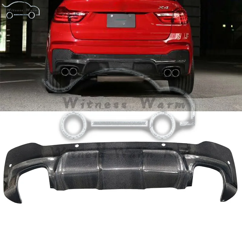 Автомобильный Стайлинг карбоновый задний диффузор спойлер для бампера BMW F26 X4 M Tech