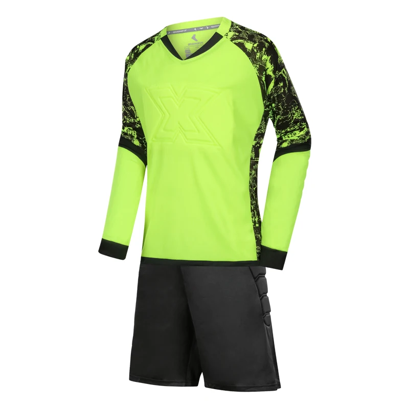 

Kids Football Goalkeeper Jersey Custom Print Soccer Uniform Set Safty Protective Training Clothes Kits For Children's Boys Girls