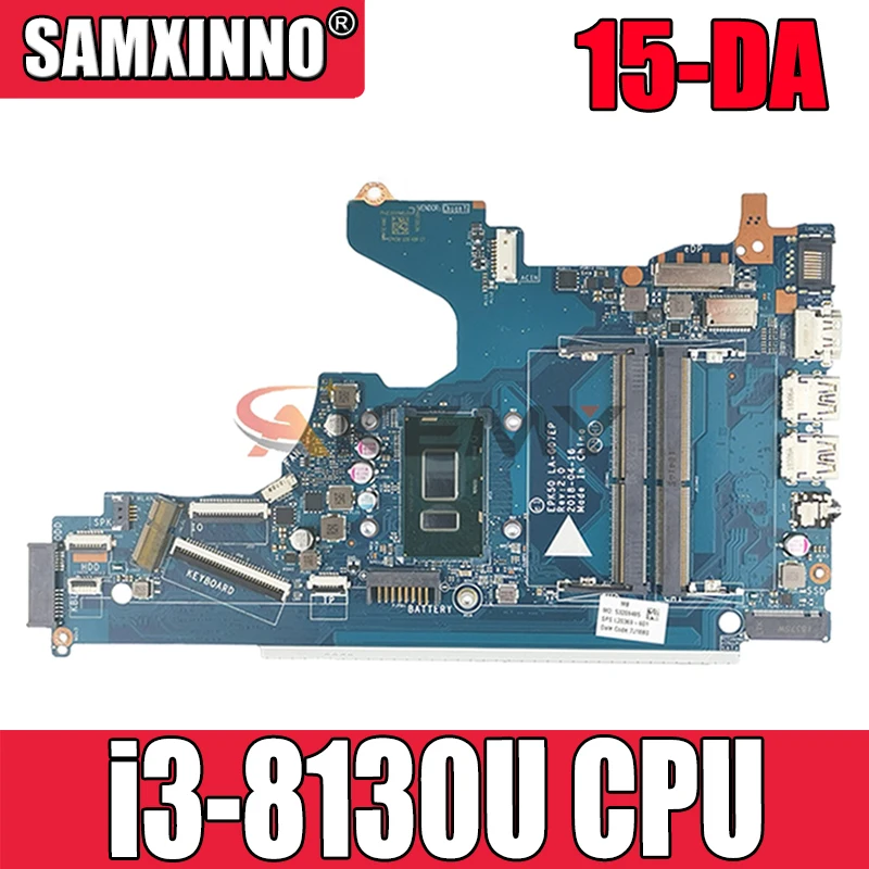 

Для HP 15-DA материнская плата портативного компьютера с SR3W0 i3-8130u 2,2 ghz L20374-001 L20374-601 EPK50 LA-G07EP DDR4 100% тестирование Быстрая доставка