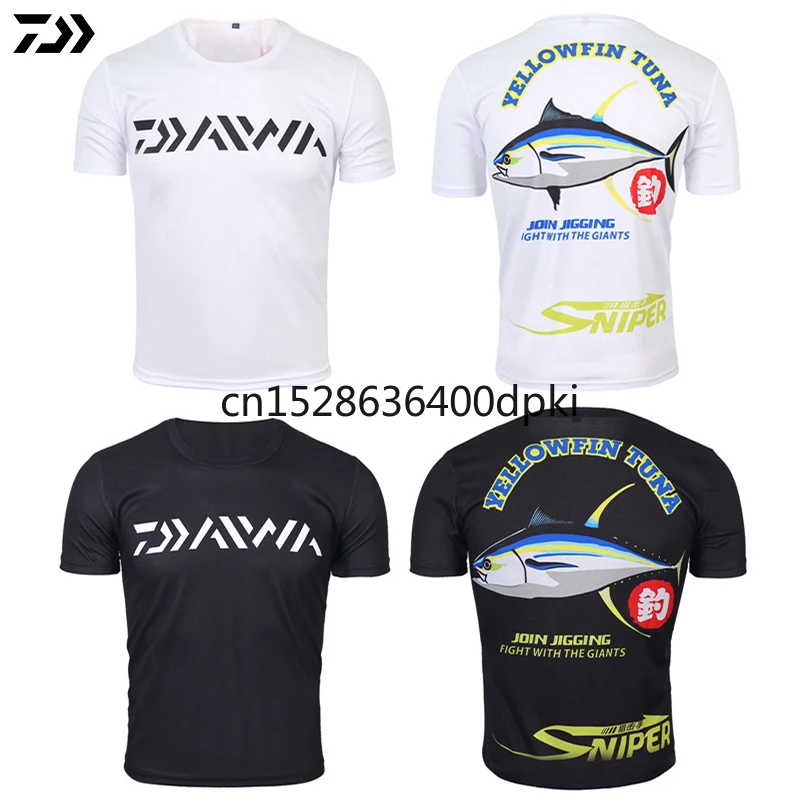 Летняя футболка Daiwa для рыбалки дышащая Спортивная быстросохнущая с защитой от