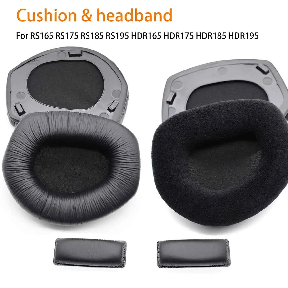 

New Velvet Replacement Ear Pads Earpads Earmuffs for Sennheiser RS165 RS175 RS185 RS195 HDR165 HDR175 HDR185 HDR195 Headphone