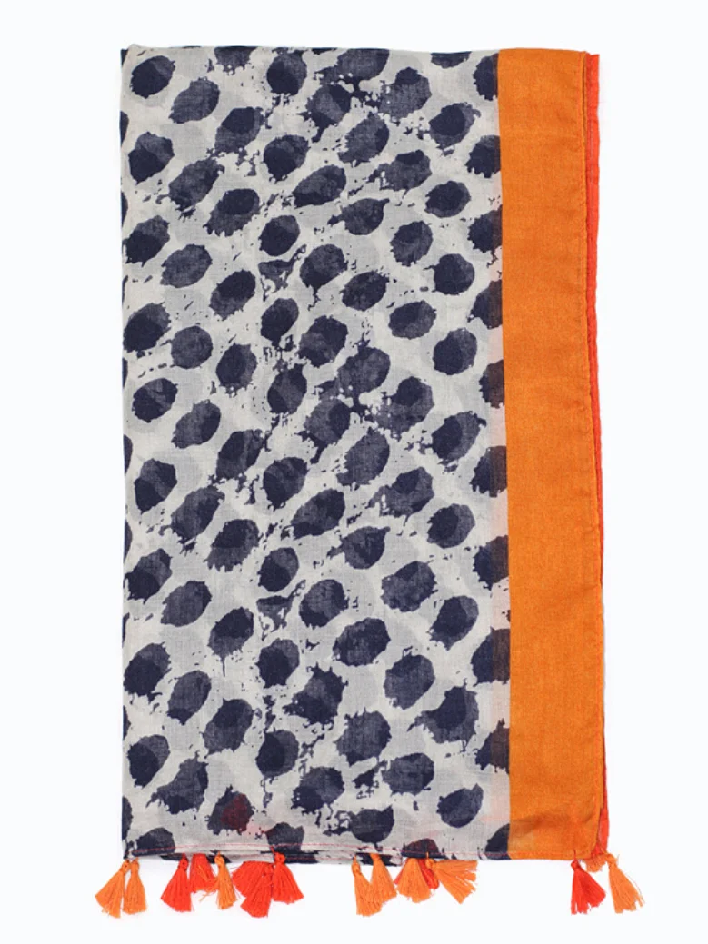 

Women Dot Print Sun-Resistant Shawls Designer Brand 2021 New Scarf and Wraps Summer Hijab Female