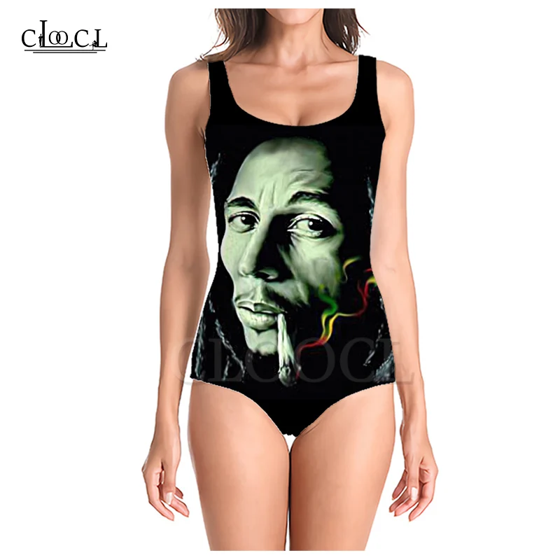 Слитный купальник CLOOCL Singer Reggae Creator Bob Marley с 3D принтом женский купальный костюм без