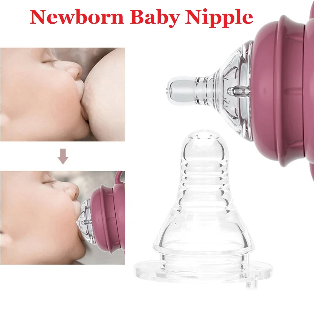 Newborn Baby Nipple Baby Breast Feeding Nipple Kids Silicone Wide Caliber for Different Milk Bottle Pacifier Children Nipple