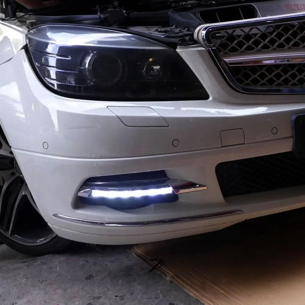 СВЕТОДИОДНЫЙ DRL Габаритные огни для Mercedes Benz W204 C Class 180 200 250 260 300 12V