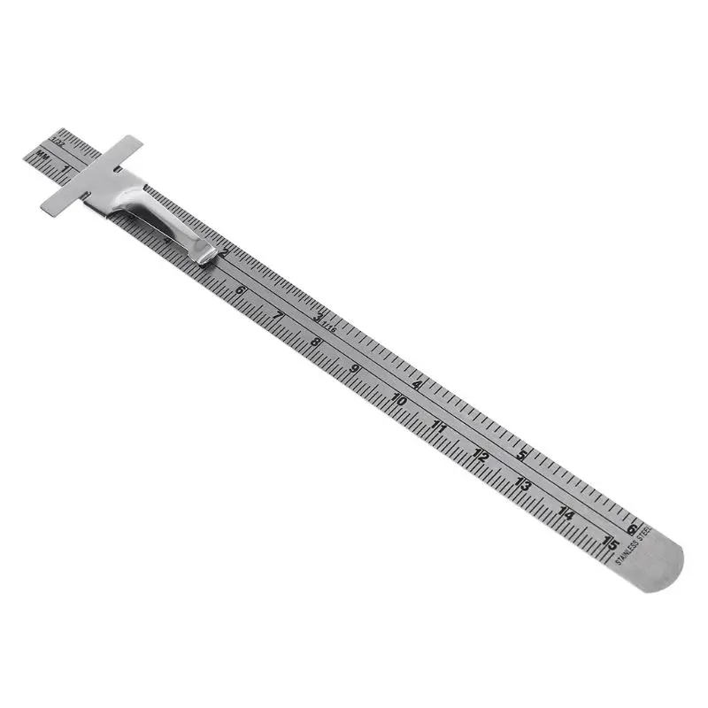 

6" Stainless Steel Pocket Rule Handy Ruler with inch 1/32” mm/metric Graduations D7WA