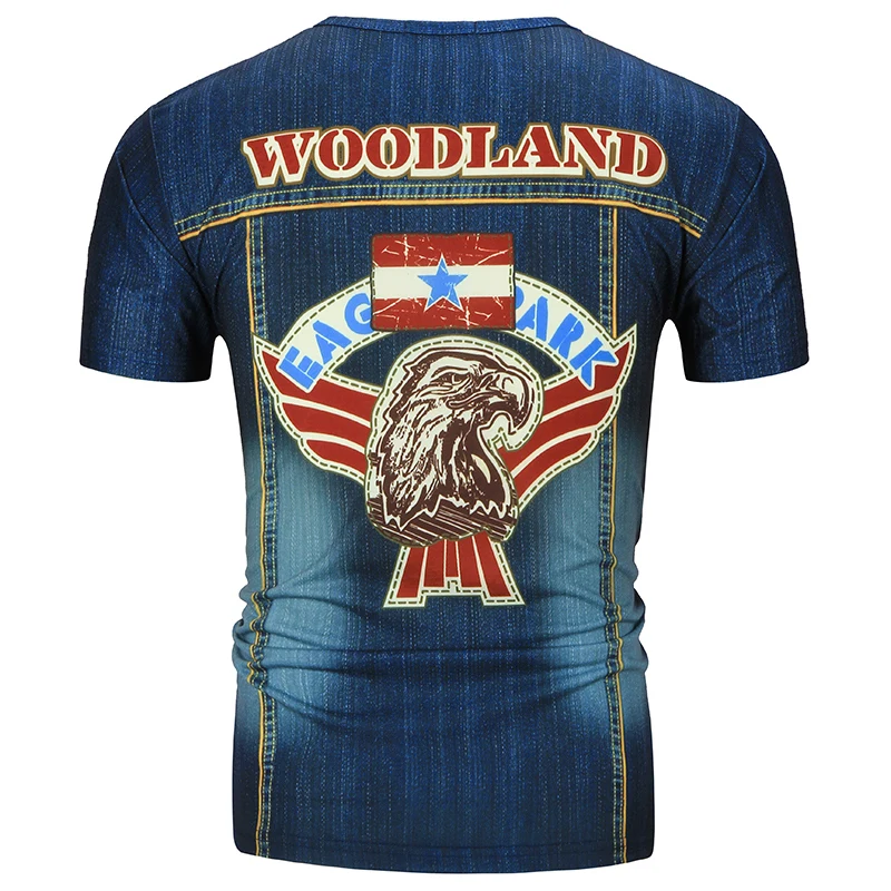 

New 3D Digital Printing Personality Trend Round Neck Short Sleeve Men's T-shirt