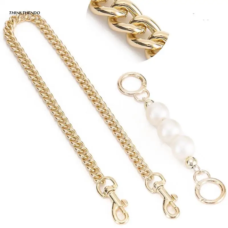 

2pcs DIY Purse Strap Extenders Replacement Chain Charms with Metal Buckle for Handbag Crossbody Shoulder Bag Decoration