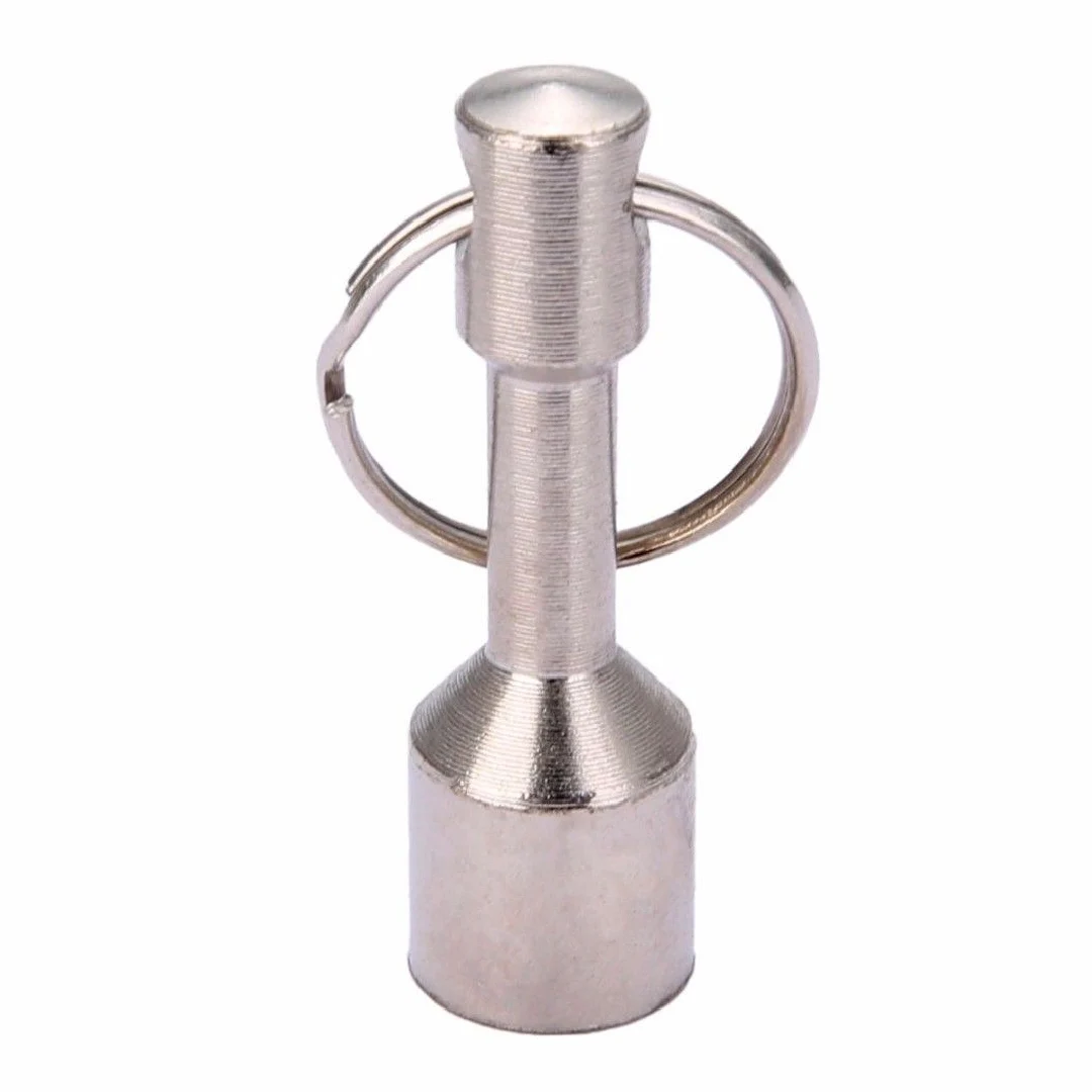 

Silver Color Test Super Strong Metal Magnet Check Keychain Split Ring Pocket Keyring Hanging Holder Portable Outdoor Tool