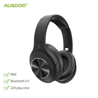 ausdom anc1 wireless active noise cancelling headphones bluetooth 5 0 hifi stereo headset foldable with microphone for phone