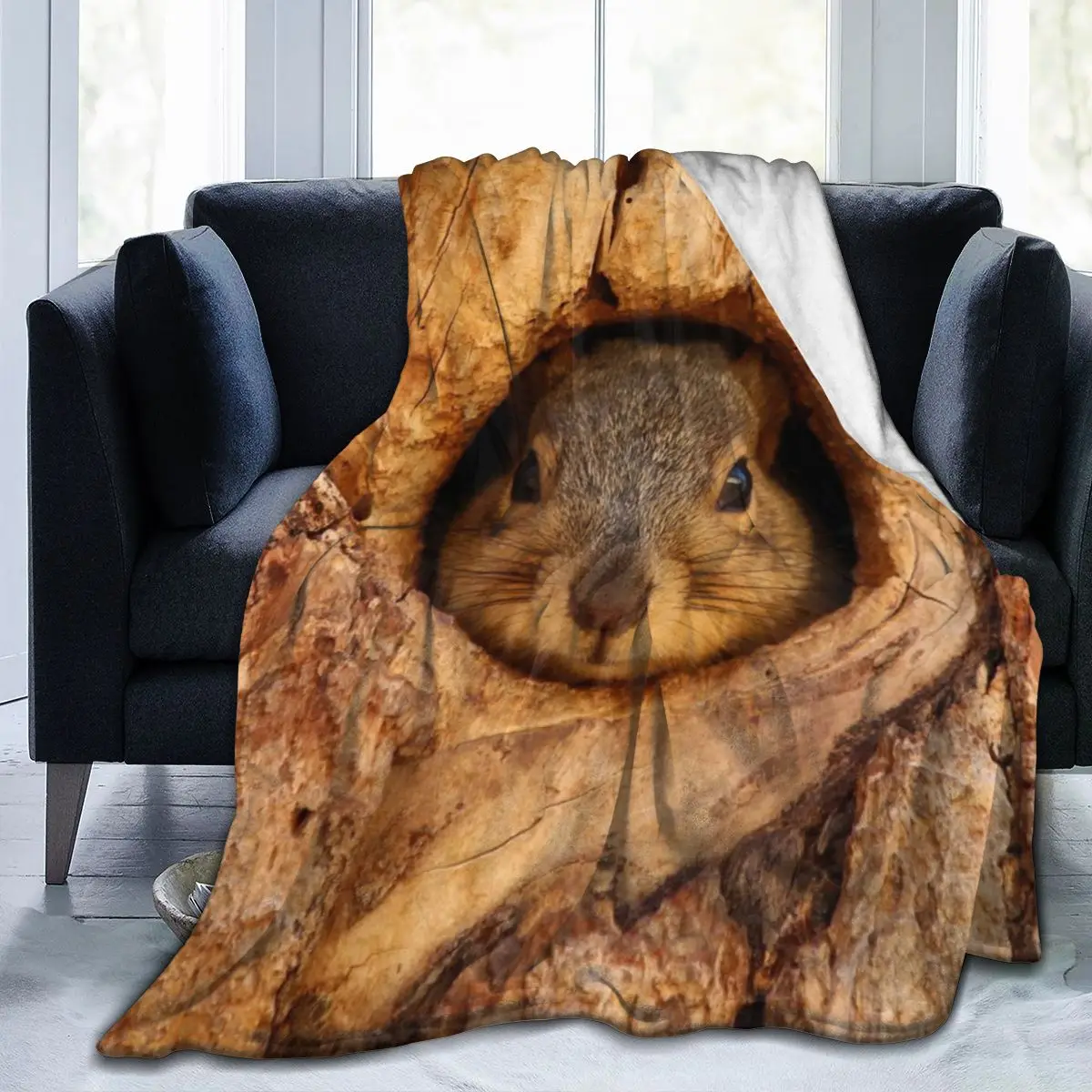 

Cute Squirrel 3D Printing Flannel Blanket Sheet Bedding Soft Blanket Bed Cover Home Textile Decoration Blanket