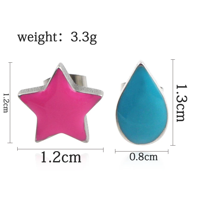 

Anime HUNTER x HUNTER Hisoka Cosplay Earrings Stars Teardrop Earring Stud for Women Men Ear clip stainless steel Accessories
