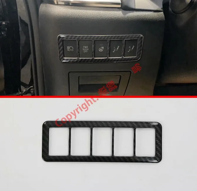 Углеродное волокно стиль интерьера фар переключатель управления Крышка