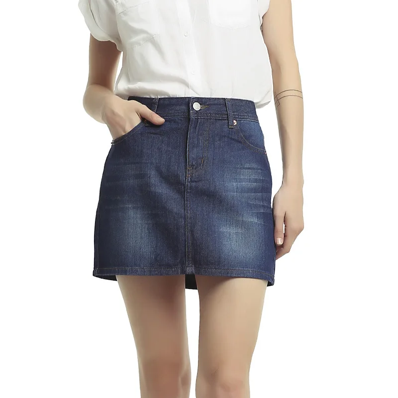 Женская Облегающая джинсовая юбка обтягивающая короткая большого размера в