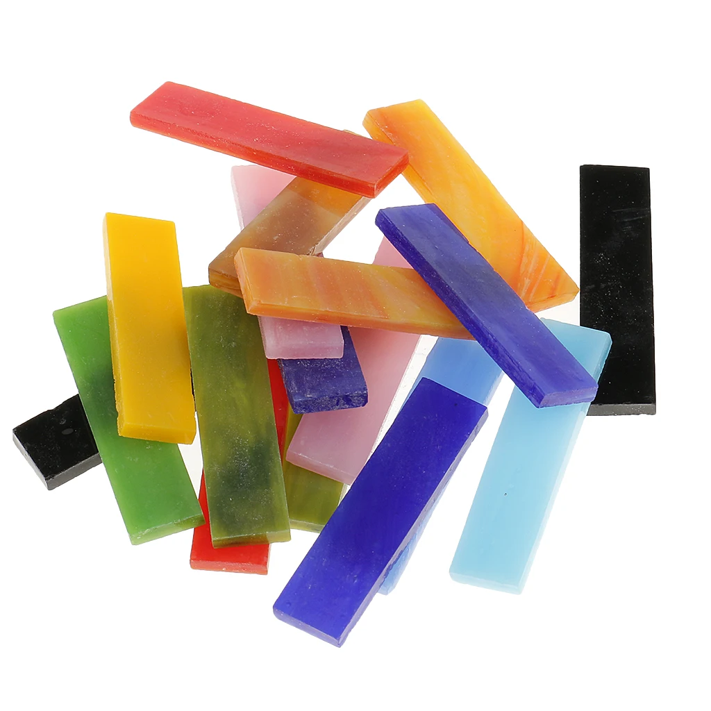 70pcs Assorted Color Rectangle Glass Mosaic Tiles Pieces DIY Crafts 10x40mm | Дом и сад