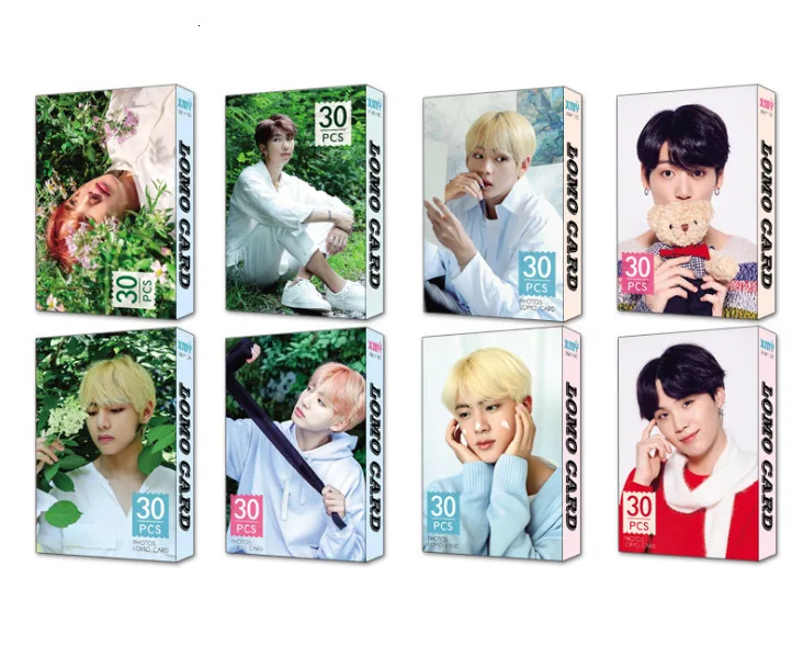 30 шт./компл. k-pop Bangtan для мальчиков альбом LOMO карты модный бумажный фото карта HD Фотокарта