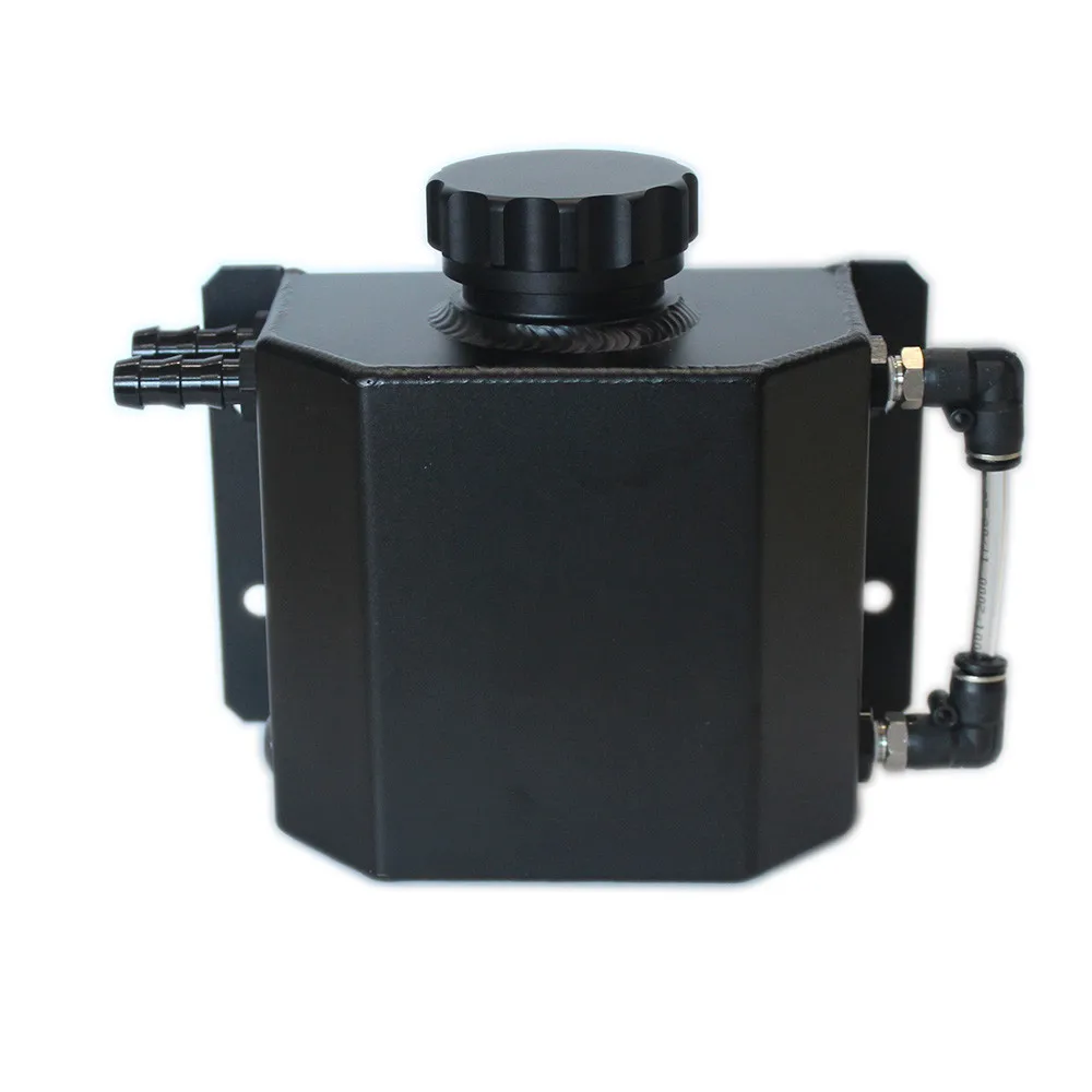 

Universal 1L Aluminum Oil Catch Can Reservoir Tank With Drain Plug Breather Oil Tank Fuel Tank