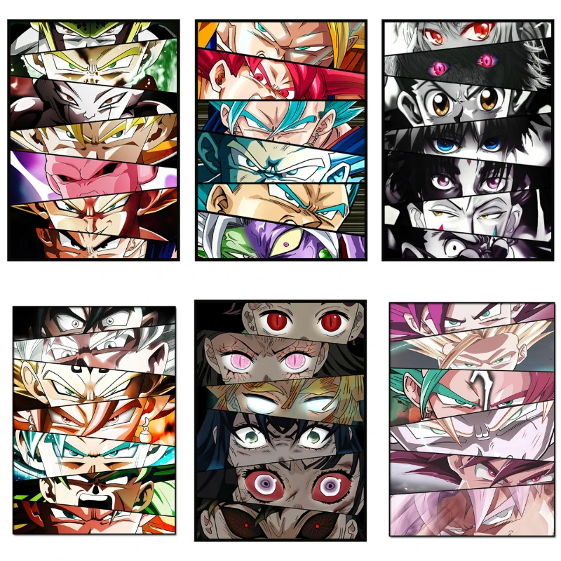 

5D DIY Diamond Painting Anime Poster Rhinestone Embroidery 3 Cross Stitch Room Home Decoration Anime Poster Eyes