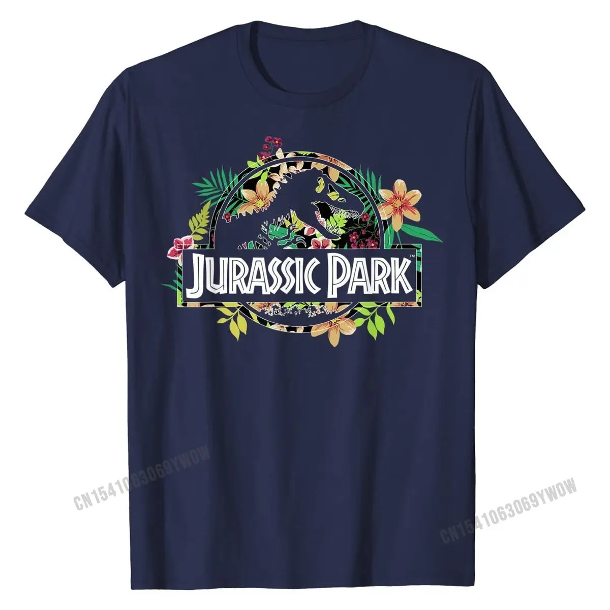 Jurassic Park Floral Tropical Fossil Logo Graphic T-Shirt Cotton T Shirts for Men Normal Tees Rife Design | Мужская одежда