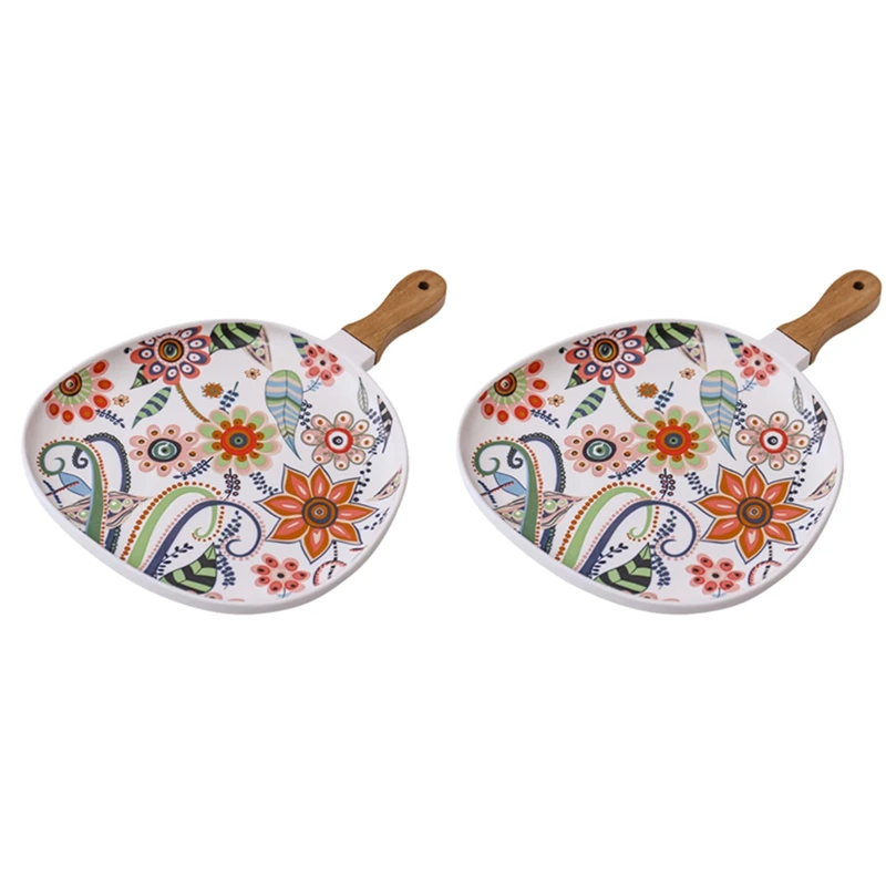 

2 шт. бабочка любовь цветок керамический Западный пищевой стейк димсум тарелка домашняя обеденная тарелка искусственная большая и маленька...