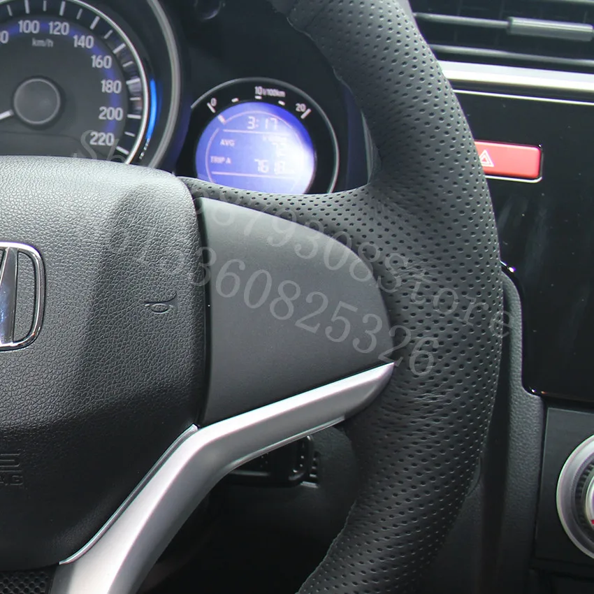 

For Dodge 2007-2020 Nitro RT SLT 4.0L Black Leather Car Steering Wheel Cover