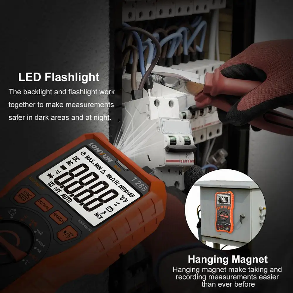 Цифровой мультиметр LOMVUM NCV 6000 отсчетов Электрический тестер