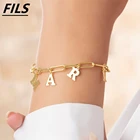 Новый индивидуальный браслет для мужчин из нержавеющей стали, персонализированный браслет с золотым именем и буквами, женские браслеты, подарочные украшения