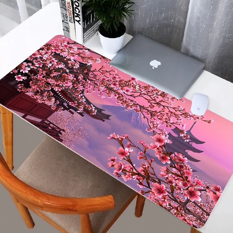 

Mouse Pad cherry blossoms Gaming Locking Edge Large Mouse Mat PC Computer Laptop keyboard pad for