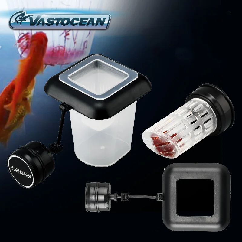 Vastocean аквариум Замороженные красные Червячные Чашки Магнитный питатель для 15 мм
