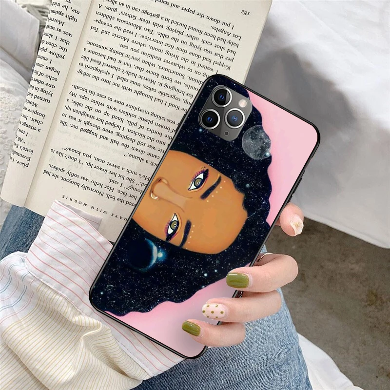 RuiCaiCa Black Girl Magic Melanin Poppin High Phone Case For iphone 13 8 7 6 6S Plus X XSMAX 5 5S SE XR 11 11pro 11promax | Мобильные