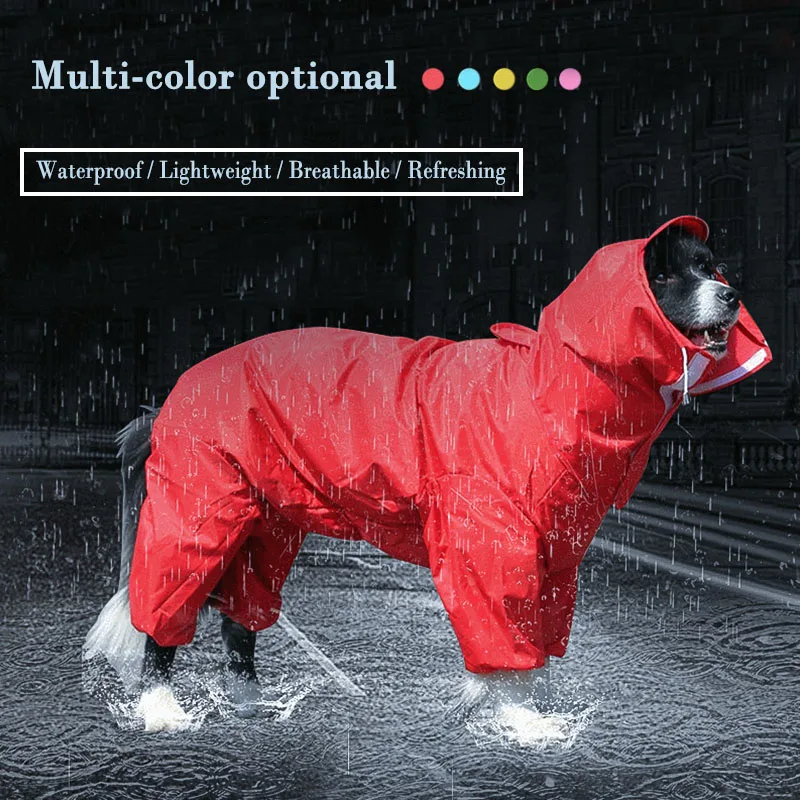 Новинка дождевик для больших собак комбинезон водонепроницаемая куртка