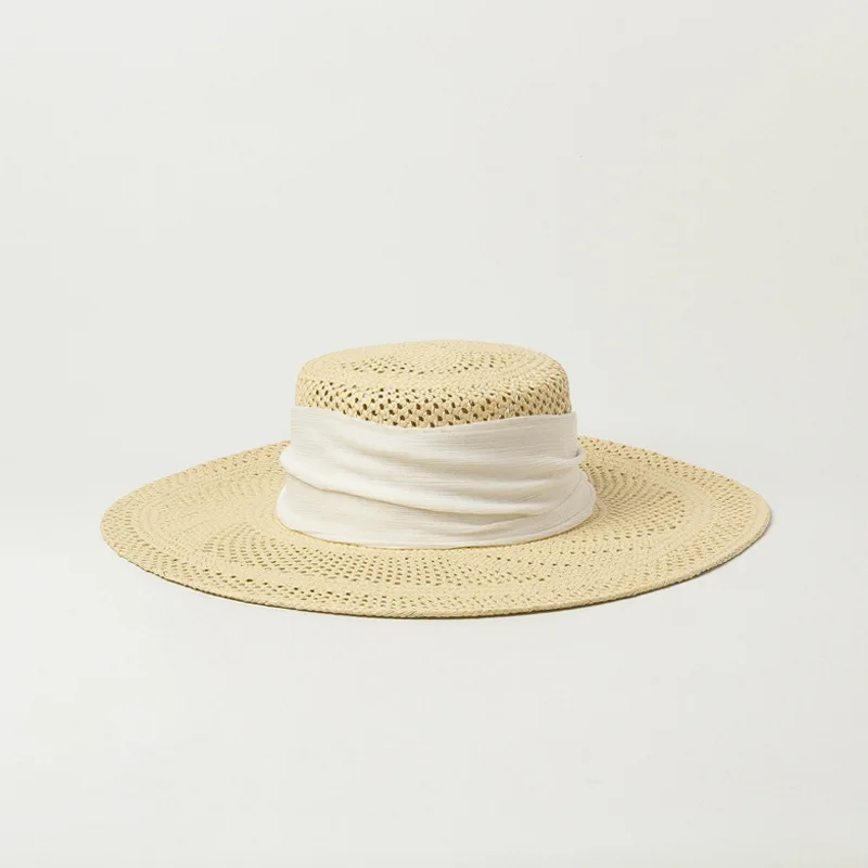 Шляпка от солнца USPOP с широкими полями женская Соломенная Панама вырезами и