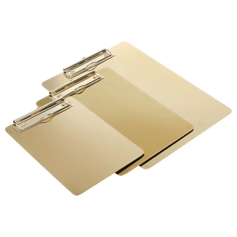 

New Metal Clipboard Writing Pad File Folders Document Holder Desk Storage School Office Stationery Supply 3 Sizes