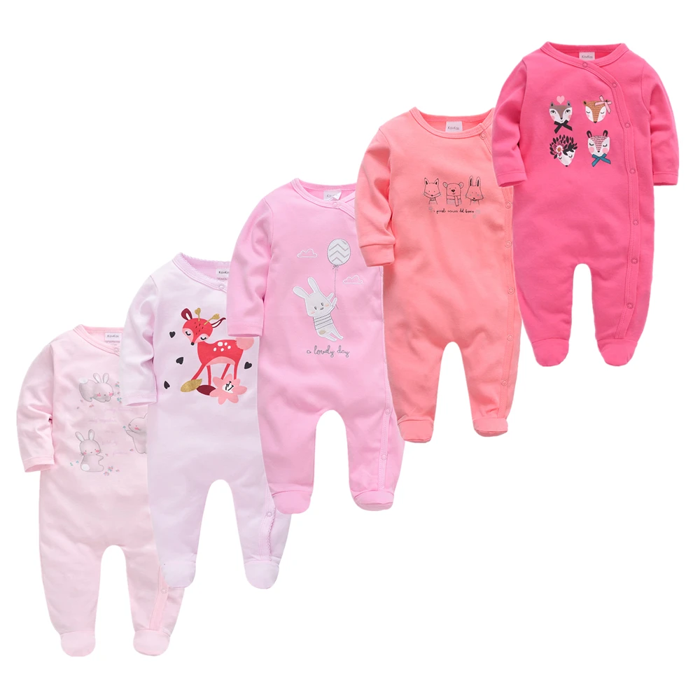Детские комбинезоны 5 шт. Roupas bebe de Пижама для мальчика fille хлопковая дышащая